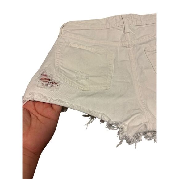 AGOLDE size 27 Off white cut off distressed shorts - EUC - Picture 2 of 7